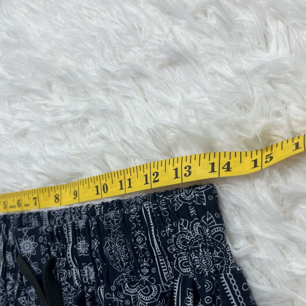 Always Women’s Jogger Pants Blue White Print Stretch Casual Lounge Size L Cargo - Picture 4 of 5